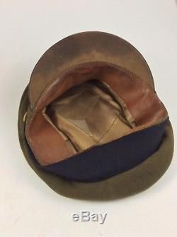 Seconde Guerre Mondiale U. S. Armée Air Forces Air Cadet Casquette Visière En Cuir Prop Broche Insignia