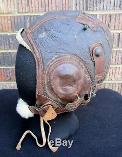 Seconde Guerre Mondiale Us Army Air Force Usaaf B-6 En Cuir Shearling Casque Flight