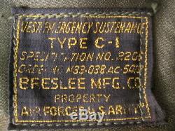 Seconde Guerre Mondiale Usaaf Armée Armée De L'air De Type C-1 Gilet D'urgence Subsistance Withholster Rare # 3