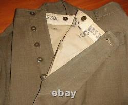 Seconde Guerre mondiale 2 Uniforme USAAF US Army Air Force Veste Ike 36R avec Pantalon 32 et Ceinture