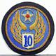 Seconde Guerre Mondiale 2e Guerre Mondiale 10e Force Aérienne Insigne De L'armée De L'armée De L'air Usaaf Badge Patch Bullion