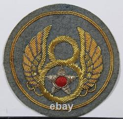 Seconde Guerre mondiale, 8ème Force aérienne de l'Armée de l'Air, USAAF Insigne Badge Patch en fil d'or