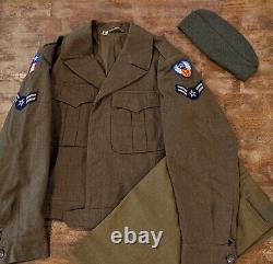 Seconde Guerre mondiale CBI US ARMY 9ème FORCE AÉRIENNE Chine Birmanie Inde Veste Pantalon Chapeau UNIFORME avec nom