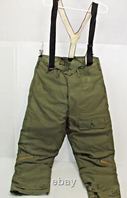 Seconde Guerre mondiale - Pantalons de vol de l'armée de l'air américaine Eddie Bauer des années 1940, taille 40, rembourrés de duvet A-8