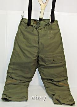 Seconde Guerre mondiale - Pantalons de vol de l'armée de l'air américaine Eddie Bauer des années 1940, taille 40, rembourrés de duvet A-8