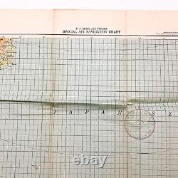 Seconde Guerre mondiale Restreint 1945 US Army Air Forces Carte spéciale de navigation aérienne du Japon Relique