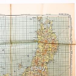 Seconde Guerre mondiale Restreint 1945 US Army Air Forces Carte spéciale de navigation aérienne du Japon Relique