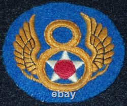 Seconde Guerre mondiale US 8th Army Air Force SSI Épaule Patch Anglais Fabriqué Grande Variation, Finesse