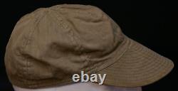 Seconde Guerre mondiale US AAF Casquette de mécanicien de l'armée de l'air A-3 HBT Herringbone Twill Taille 7 VF