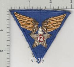 Seconde Guerre mondiale US Army Air Force 12th Air Force Bullion Patch Inv# K3657