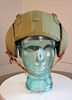 Seconde Guerre mondiale US Army Air Force M4A2 Casque en toile d'acier pour tireur de canon antiaérien vert, vers les années 1940