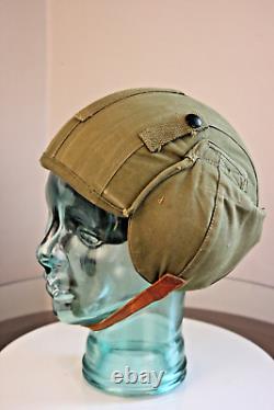 Seconde Guerre mondiale US Army Air Force M4A2 Casque en toile d'acier pour tireur de canon antiaérien vert, vers les années 1940