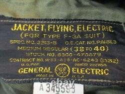 Seconde Guerre mondiale, veste et pantalon de combinaison électrique de type F-3A de l'USAAF Army Air Force, neufs sans étiquette (NOS)