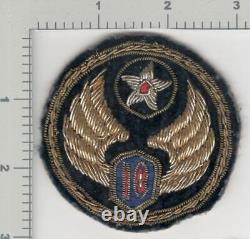 Seconde guerre mondiale US Army Air Force 10th Air Force Bullion Velvet Patch Inv# K3648