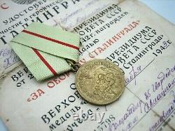 Soviet Russe Army Ww2 Médaille Pour La Défense De L'armée De L'air Soviétique Stalingrad