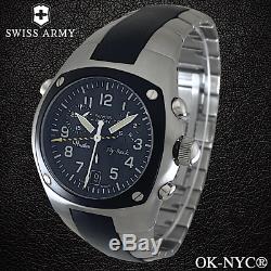 Swiss Army Hunter Mach 2 Chronographe Flyback Air Force Montre Homme Sapphire 41 X 47mm