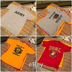 T-shirt Militaire Américain Des Années 1980, Lot De 35 Army Navy Air Force Marine