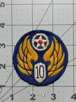 Théâtre Fabriqué WW 2 US Army 10th Air Force Patch Inv# K6558