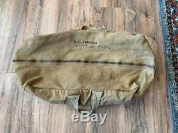 Toile Original Vintage Ww2 Us Aviateurs Kit Sac Ang 505-1 Us Army Gouvernementaux Airforces