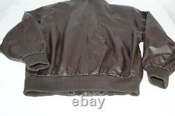Type A2 L Grand Bomber de vol en cuir brun de l'armée de l'Air américaine vintage