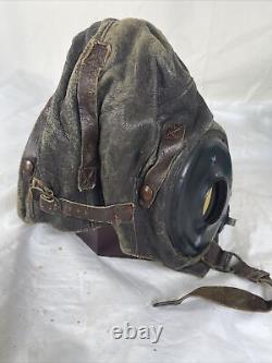 U.s. Army Air Forces Leather Pilot Helmet Type A-ii Spec. 3189 Grande Ère De La Deuxième Guerre Mondiale