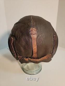 USAAF TYPE A-11 CASQUE DE VOL EN CUIR 3189 - TAILLE GRANDE. Force aérienne de l'armée