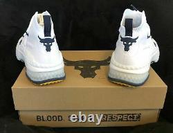 Under Armour Project Rock 1 White Gold Navy Training Shoe 3020788-108 Taille 11