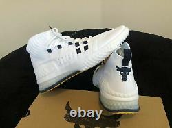 Under Armour Project Rock 1 White Gold Navy Training Shoe 3020788-108 Taille 11
