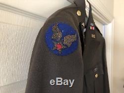 Uniforme D'officier D'armée De L'air Des États-unis D'armée De La Seconde Guerre Mondiale Usaaf / Pants Nommé H. P. Hall