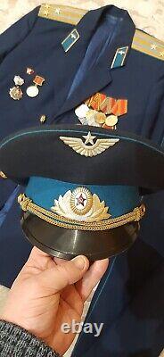 Uniforme militaire vintage soviétique de l'armée de l'air officier de l'armée URSS colonel. ORIGINAL