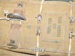 Us Army Aaf Ww2 8e Air Force Du Groupe Jaune Pilote Qac A-4 Coffre Parachute Pack