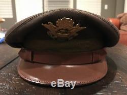 Us Army Air Force Aaf Ww2 Pilote 50 Mission Crush Laine Crusher Cap