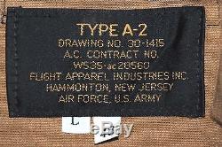 Us Army Air Force Flyers Sac À Main En Cuir Pour Hommes A-2 Taille De La Veste 48 Long