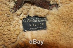 Us Army Air Force Genuine B3 En Peau De Mouton Ww2 Jacket Size 40