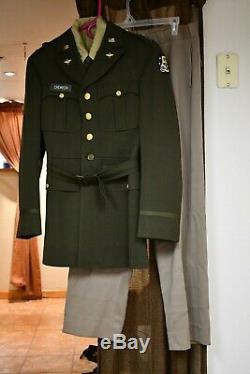 Us Army Air Force Officier Ww2 Robe Uniforme Pinks Greens Veste Chemise Cravate Pantalon