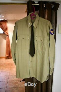 Us Army Air Force Officier Ww2 Robe Uniforme Pinks Greens Veste Chemise Cravate Pantalon