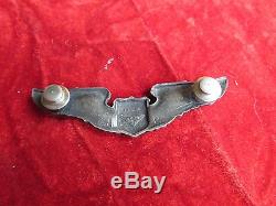 Us Army Air Force Pilot Wing Sterling Rare Maker A & E Clutchback 8 Aaf