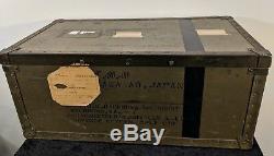 Us Army Air Force Seconde Guerre Mondiale Militaire Cargo Box Footlocker Trunk Japon Nommée Lt Col