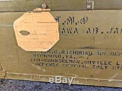 Us Army Air Force Seconde Guerre Mondiale Militaire Cargo Box Footlocker Trunk Japon Nommée Lt Col