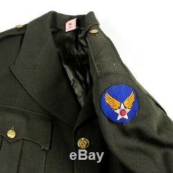 Us Army Air Forces Usaaf Officier Od Laine Gabardine Robe Veste 42l Grand