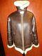 Us Army Airforce, Vintage Type B-3 Brown Leather, Shearling Bomber Jacket, Sz M
