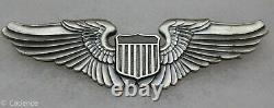 Us Pre Ww2 Army Air Force Pin Back 1930s Pilot's Wings 3 Gemsco Ny Nr Mint M333