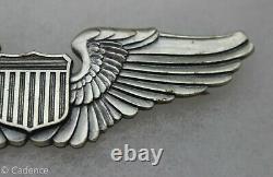 Us Pre Ww2 Army Air Force Pin Back 1930s Pilot's Wings 3 Gemsco Ny Nr Mint M333