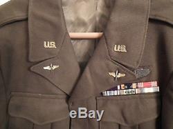 Us Ww2 / Wwii Armée De L’air Armée Usaaf Ike Jacket Patch Du Lt Col Bullion 8ème Air Force