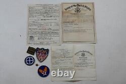 Us Wwii Honorable Discharge Paper Qualification Record Army Air Force Patch Ww2