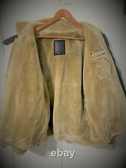 Usaaf B-3 Leather Flight Bomber Jacket Coat Avec Patches Us Army Force Aérienne