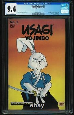 Usagi Yojimbo #1 Cgc 9.4 Blanc 1ère Fois Dans Son Propre Titre 1987 Stan Sakai
