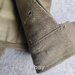 VESTE IKÉ VINTAGE DE LA SECONDE GUERRE MONDIALE HOMME VERT ARMÉE DE L'AIR DES ÉTATS-UNIS RANG CÉLÉSTES DES ANS 1940 En Laine