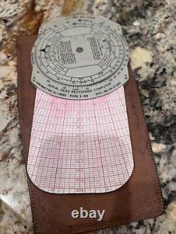 VTG RARE HTF US ARMY AIR FORCE E-6B Ordinateur de navigation aérienne à estimer