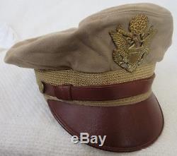 Véritable Ww2 Vintage Us Army Air Force Mission 50 Crusher Hat Bancroft Flighter